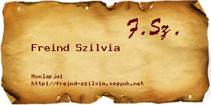Freind Szilvia névjegykártya